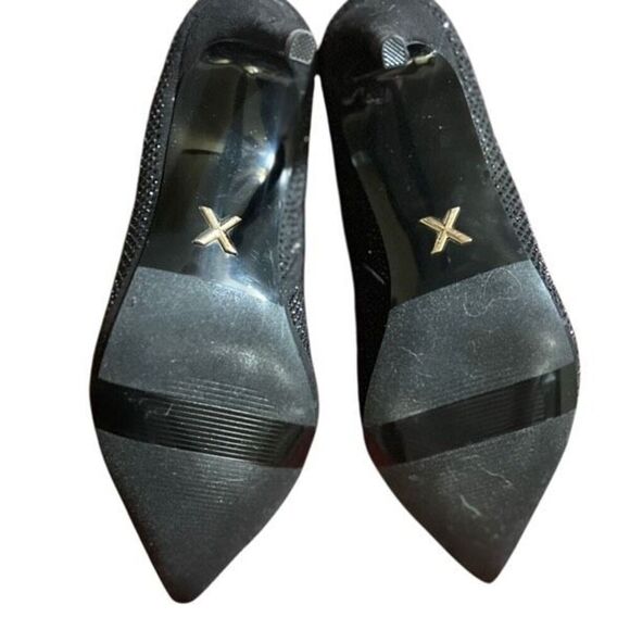 Express NWOB Black Glittery Pave' Rhinestone Side Zip Ankle Boots Size 6.5 - Picture 4 of 5